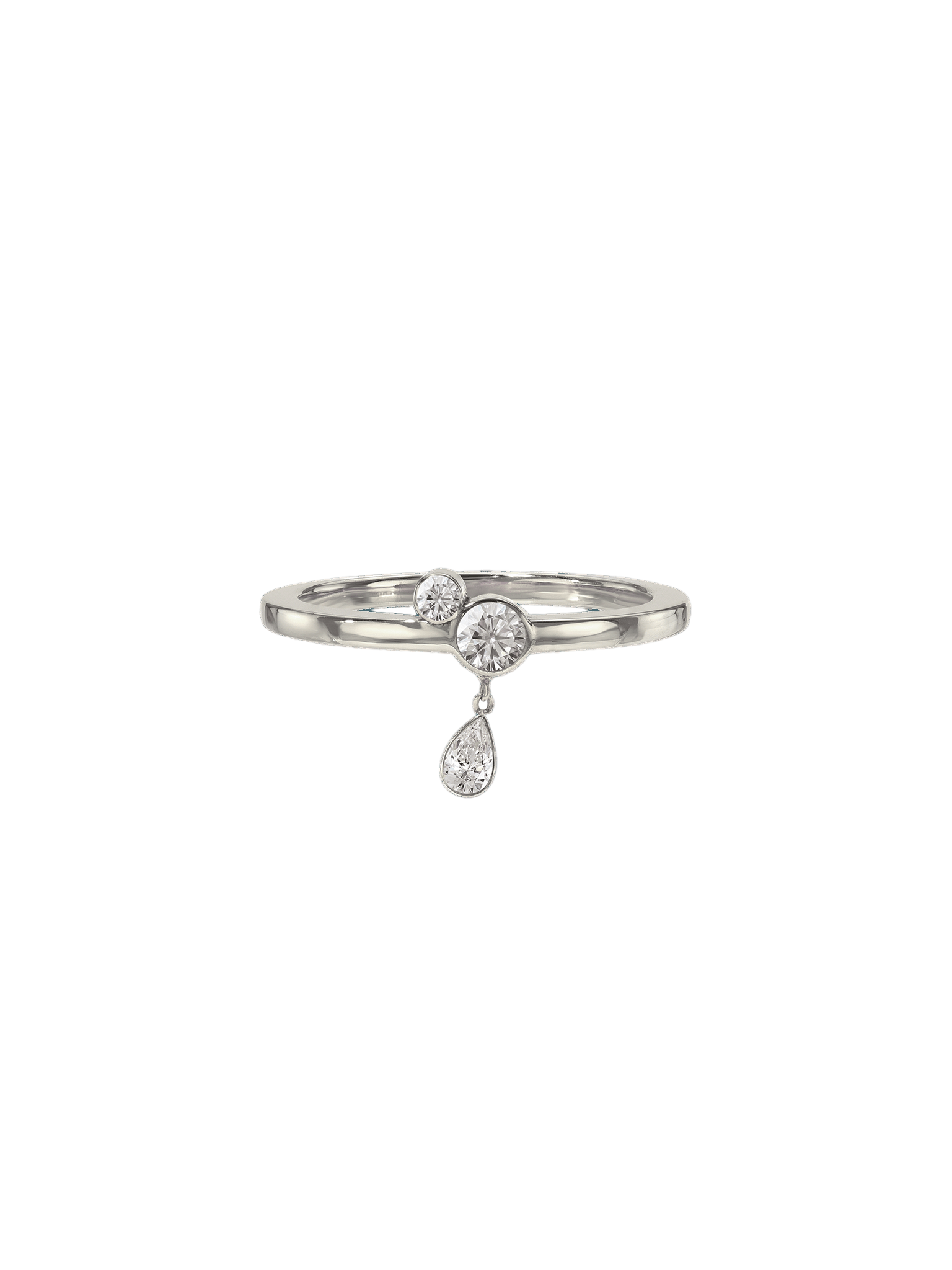 Mini pear serif ring